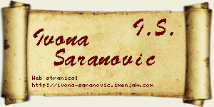 Ivona Šaranović vizit kartica
